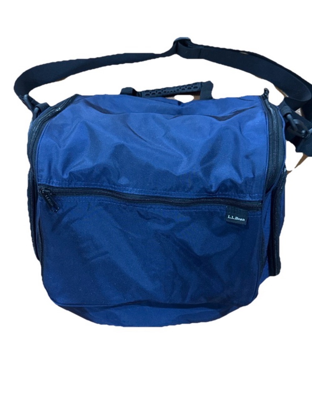 L.L. Bean Blue Travel Bag Shoulder Tote Carry On Organizer Multi Pocket